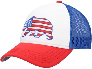 Men's American Needle White and Red Riptide Valin Cali Trucker Snapback Hat