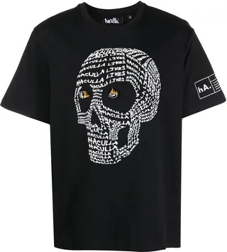 skull-print T-shirt