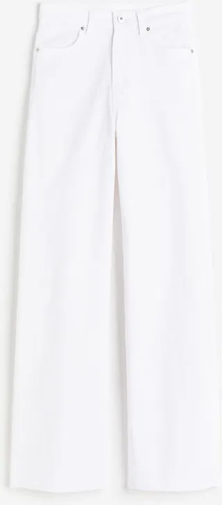 Wide-leg Twill Pants