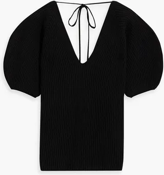 Ribbed cashmere top