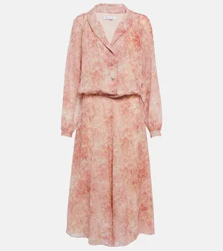 Alexandra floral silk midi dress