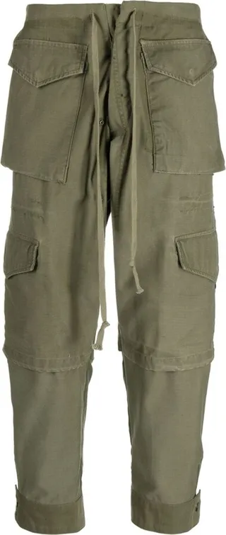 Cropped-Leg Cargo Trousers