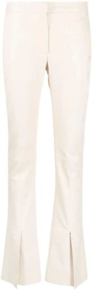 Corporate leather tailored trousers