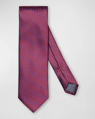 Men's Geometric Jacquard Silk Tie