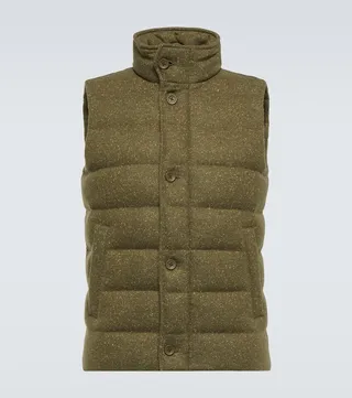 Wool-blend down gilet