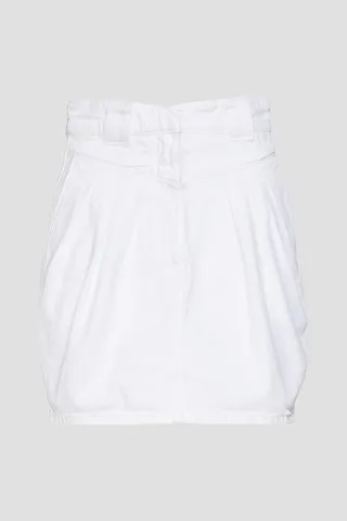 Sentina pleated denim mini skirt