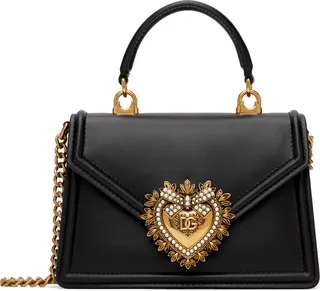 Dolce & Gabbana Black Small Devotion Bag