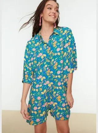 Fruit Patterned Beach Jumpsuit TBESS21TU0219