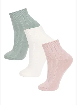 3 Pack Woman Mid Cut Socks