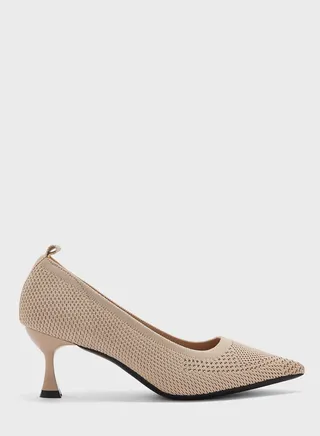 Pointed Toe Mid Heel Pumps
