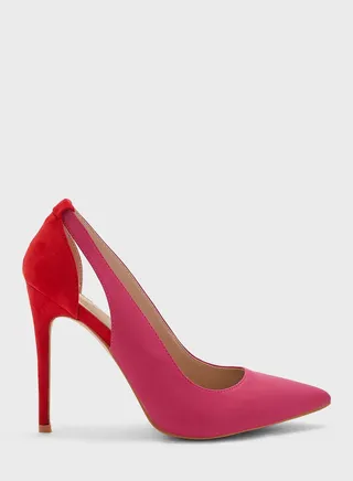Colourblock Cutout Detail Pointed Pump