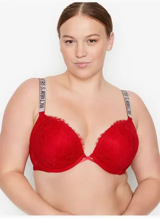 Bombshell Add-2-Cups Lace Shine Strap Push-Up Bra