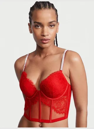 Shine Strap Push-Up Bra Top