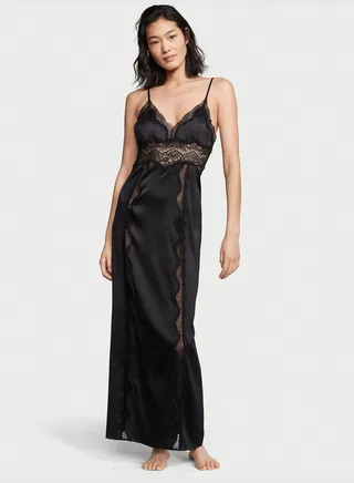 Lace-Inset Long Slip