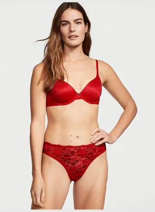 Shimmer Lace & Micro Thong Panty