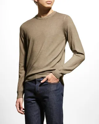 Men's Garment-Dyed Wool Sweater