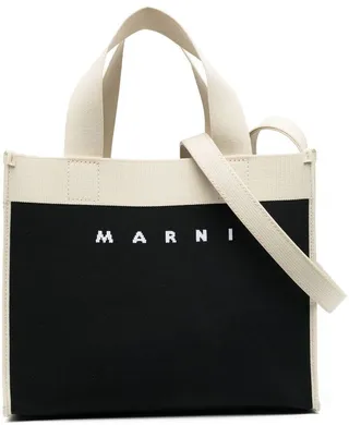 Logo-Jacquard Canvas Shoulder Bag