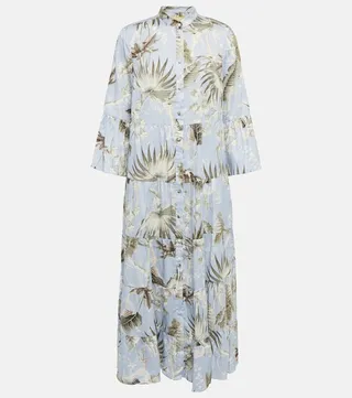 Panthea printed cotton midi dress