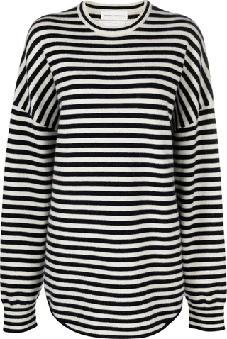 Horizontal-Stripe Long-Sleeve Top