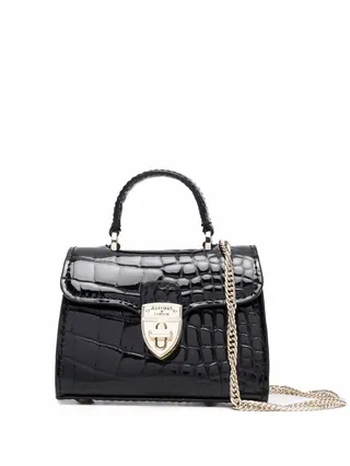 Mayfair nano crocodile-embossed bag