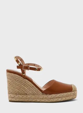 Patent Stud Detail Wedge Sandal