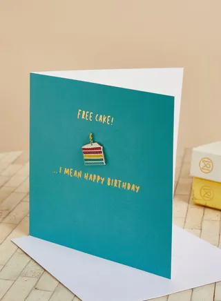 Free Cake Birthday Card