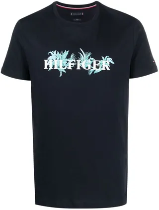 floral logo-print T-shirt