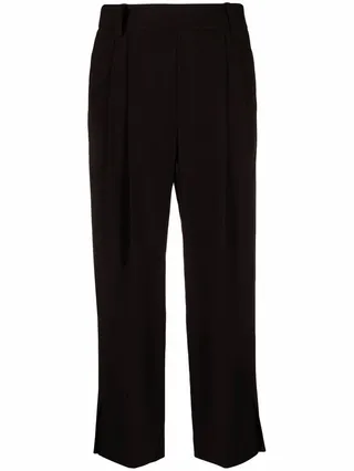 Pleated Cropped Trousers