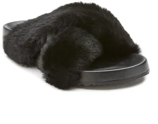 Seasons Faux Fur Slide