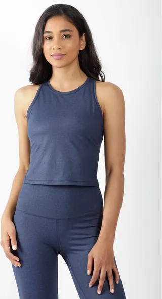 90 Degree By Reflex Womens Athletic Fit Sleeveless Scoop Athletic Tank Top - Blue X Large