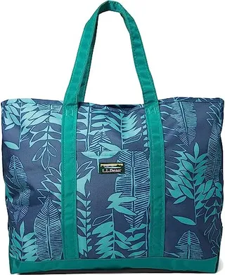 L.L.Bean Everyday Lightweight Tote Print Large (Vintage Indigo Leaf) Handbags