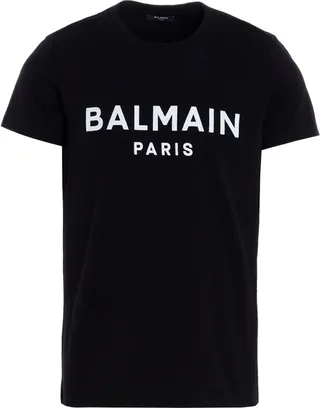 Balmain Flocked Logo T-Shirt