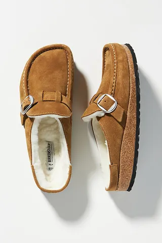 Birkenstock Buckley Shearling Clogs Yellow