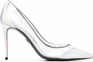 Iridescent Metallic Pumps