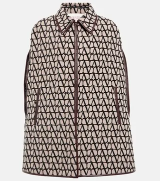 Toile Iconographe leather-trimmed cape