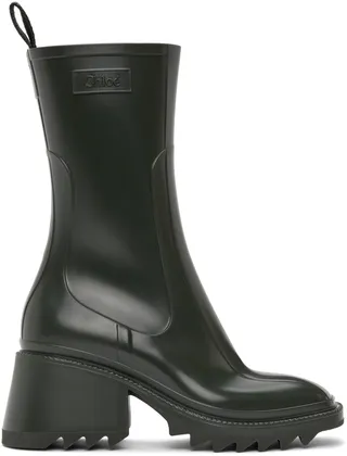 Chloé Green Betty Rain Boots