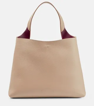 Medium leather tote bag