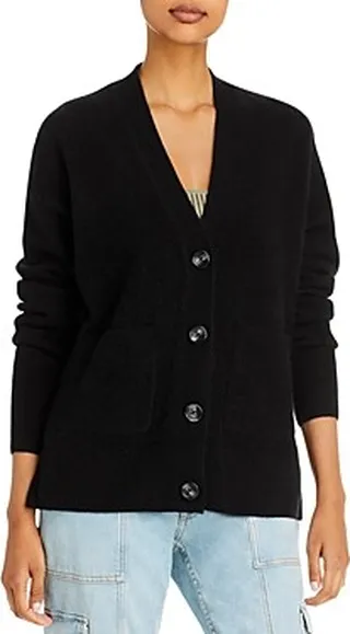 Aqua V-Neck Grandfather Cashmere Cardigan - 100% Exclusive