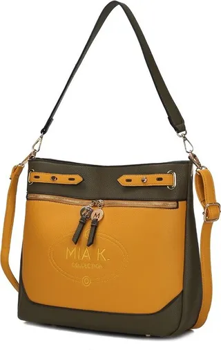 MKF Collection by Mia K Evie Two-Tone Vegan Leather Women’s Shoulder Bag - Yellow
