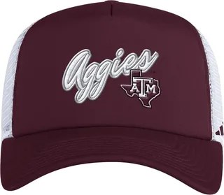 Men's adidas Maroon Texas A & M Aggies Script Trucker Snapback Hat