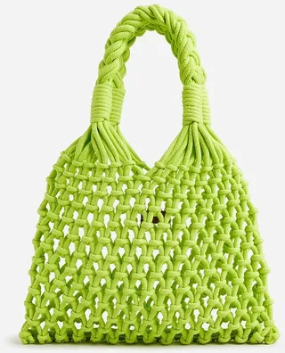 Small Cadiz hand-knotted rope tote