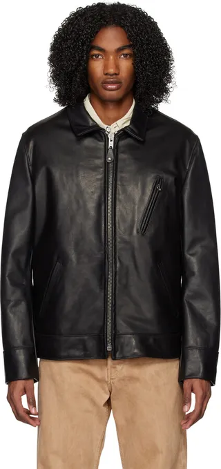 Schott Black 576 Leather Jacket