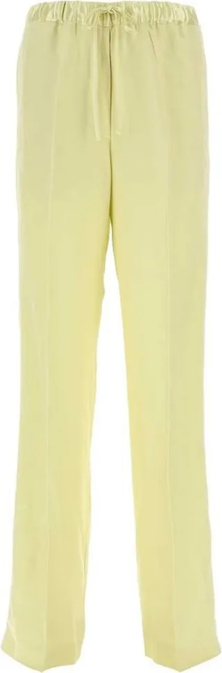 Jil Sander High Waist Satin Trousers