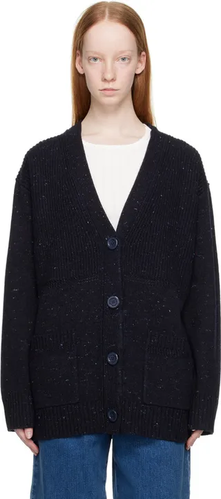 See by Chloé Navy Grandpa Cardigan
