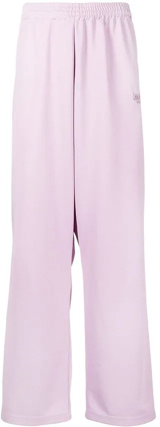 Logo Side-Stripe Wide Leg Track Trousers