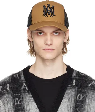 AMIRI Brown & Black 'MA' Cap