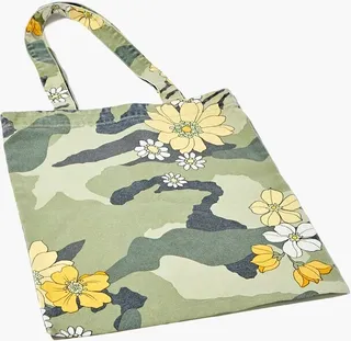 Floral Camo Print Tote Bag