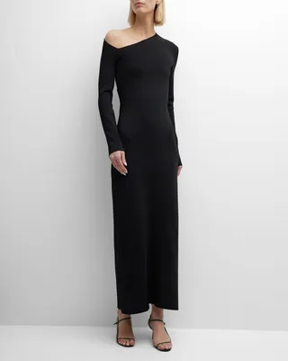Londrina One-Shoulder Long Dress with Back Cutout
