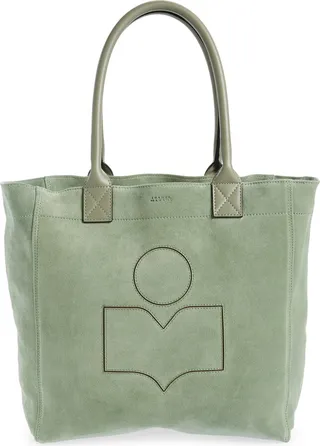 Small Yenky Logo Suede Tote