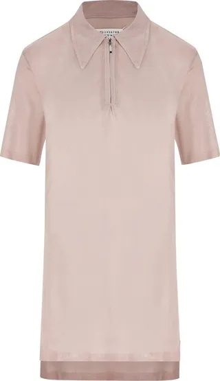 Asymmetric Hem Polo Shirt